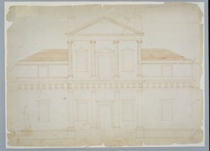 Monticello, Eerste Versie (Elevatie), waarschijnlijk voor maart 1771